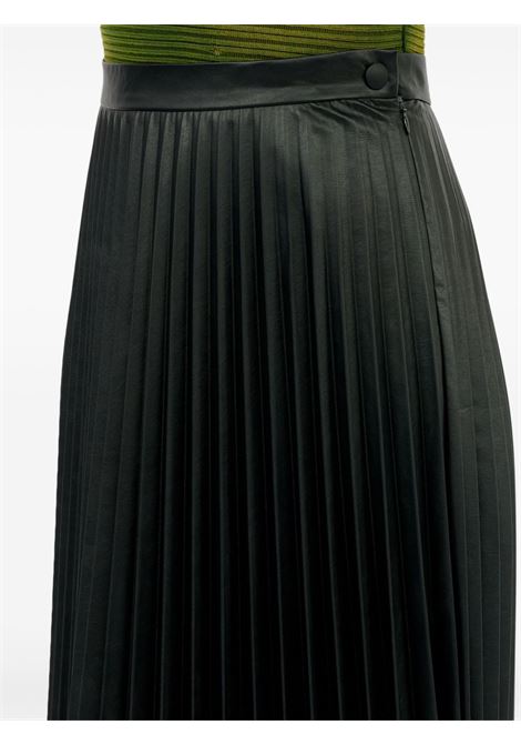 pleated midi skirt woman black in viscose MM6 MAISON MARGIELA | S52MA0195 S53057900